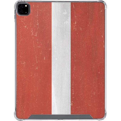 Latvia Flag Distressed iPad Pro 12.9in (2020) Clear Case